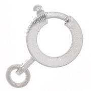 Fermoir à ressort 10 mm avec anneau ouvert - Argent 925 x1