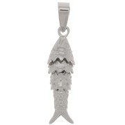 Pendentif poisson articulé avec anneau fermé 22x6 mm - Argent 925 x1