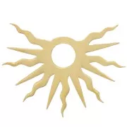 Breloque demi-soleil évidé 11x15 mm - exclu Perles&Co - Gold filled (or laminé) x1