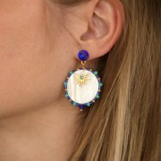 Breloque demi-soleil évidé 11x15 mm - exclu Perles&Co - Gold filled (or laminé) x1