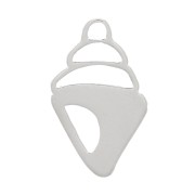 Mini breloque coquillage 10x6 mm - Argent 925 x1