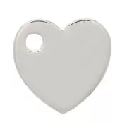 Sequin coeur 8 mm - médaille à graver - Argent 925 x1
