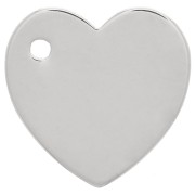Sequin coeur 13 mm - médaille à graver - Argent 925 x1