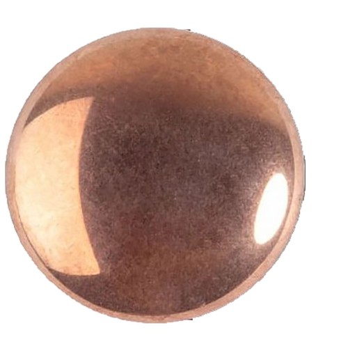 Cabochon rond en verre par Puca® 25 mm - Jet Capri Gold x1