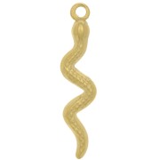 Pendentif serpent 28x6 mm - Acier inoxydable 304 Doré x1