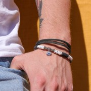 Breloque soleil motif oeil - 10 mm - Acier inoxydable 304 x1