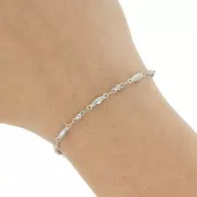 Chaîne maille Fantaisie boules et olives 2.6 mm - Acier inoxydable x1m