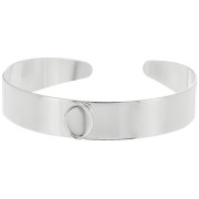 Bracelet serti 12x170 mm pour cabochon ovale 10x8 mm - Argenté x1