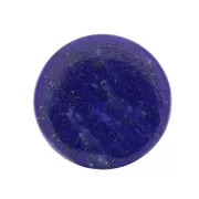 Cabochon plat rond - palet - 10 mm en pierre gemme - Lapis lazuli x1