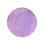 Cabochon plat rond - palet - 10 mm en pierre gemme - Amethyste x1