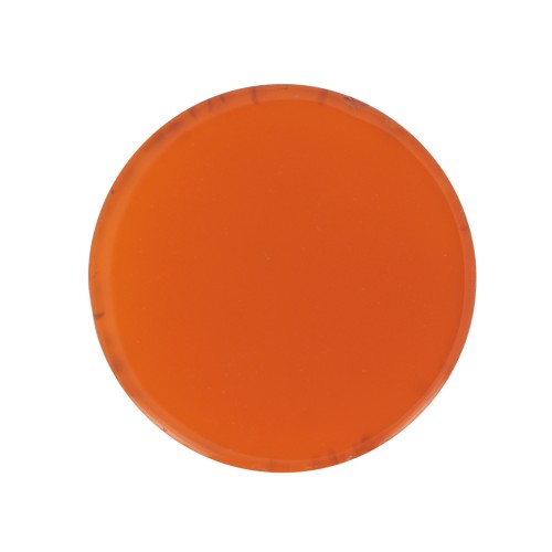 Cabochon plat rond - palet - 10 mm en pierre gemme teintée - Cornaline x1