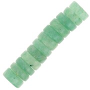 Perles Heishi rondelles en pierre gemme 6x2 mm - Aventurine x20|raw }}