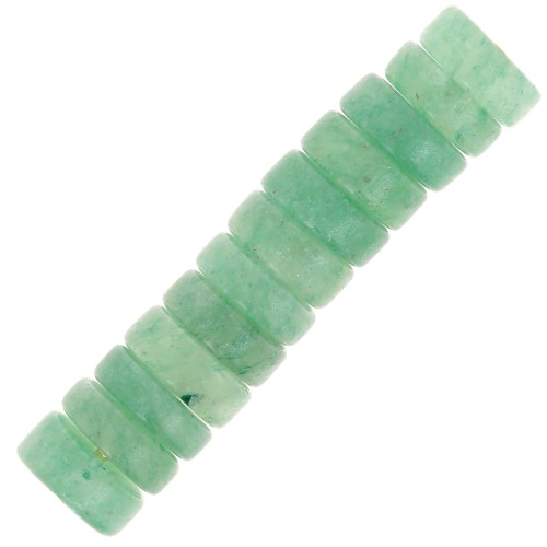 Perles Heishi rondelles en pierre gemme 6x2 mm - Aventurine x20
