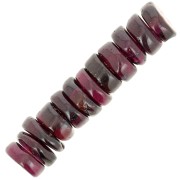 Perles Heishi rondelles en pierre gemme 5x2 mm - Grenat x20|raw }}