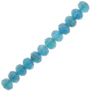 Perles rondes aplaties facettées 4x3 mm en pierre gemme - Apatite x20|raw }}