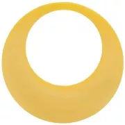 Pendentif rond évidé en résine opaque 44 mm - Tournesol x1