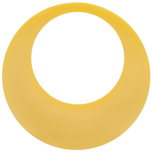 Pendentif rond évidé en résine opaque 44 mm - Tournesol x1