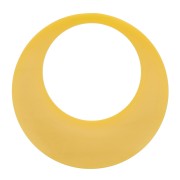 Pendentif rond évidé en résine opaque 34.5 mm - Tournesol x1