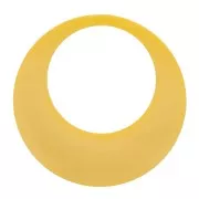 Pendentif rond évidé en résine opaque 34.5 mm - Tournesol x1