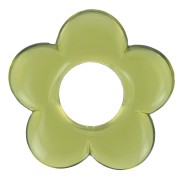 Pendentif fleur 21 mm en résine transparente - Olive x1|raw }}