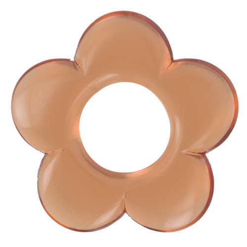 Pendentif fleur 21 mm en résine transparente - Topaz x1