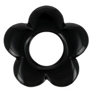 Pendentif fleur 21 mm en résine opaque - Noir x1|raw }}