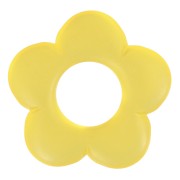 Pendentif fleur 21 mm en résine transparente - Jaune Mat x1|raw }}