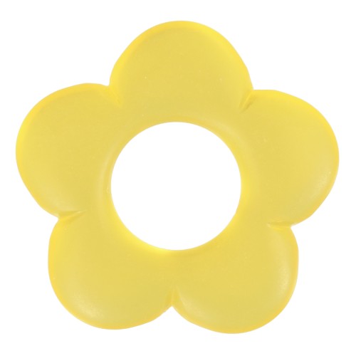 Pendentif fleur 21 mm en résine transparente - Jaune Mat x1