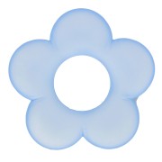 Pendentif fleur 21 mm en résine transparente - Bleu clair Mat x1|raw }}