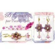 Perles en verre Amos® par Puca® 5x8 mm - Jet Iris Luster x10g