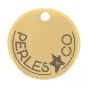 Breloques personnalisées 10 mm avec Logo complexe - Acier inoxydable 304 Doré x100