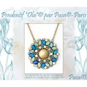 Perles en verre Paros® par Puca® 7x4 mm - Full Celsian x10g
