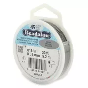 Fil Cablé 49 brins 0.38 mm - Beadalon - Acier inoxydable x9.2m