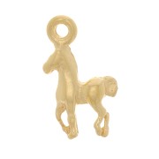 Mini breloque cheval 10x6 mm - Plaqué Or 3 microns x1