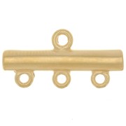 Intercalaire 3 rangs 9x19 mm - Plaqué Or 3 microns x1