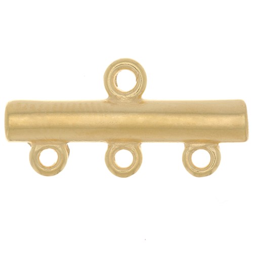 Intercalaire 3 rangs 9x19 mm - Plaqué Or 3 microns x1