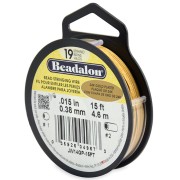 Fil Cablé 19 brins 0.38 mm - Beadalon - Doré à l'or fin x4.6m|raw }}