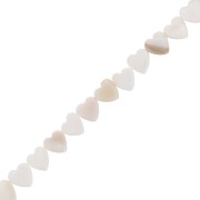 Perle coeur en nacre 6 mm x1