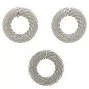 Anneaux ouverts ronds striés 8x2 mm - Acier inoxydable 304 x10