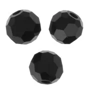 Perles rondes facettées Preciosa - Round Bead 3 mm - Jet x20