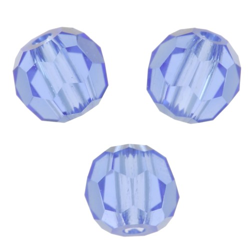 Perles rondes facettées Preciosa - Round Bead 3 mm - Sapphire x20