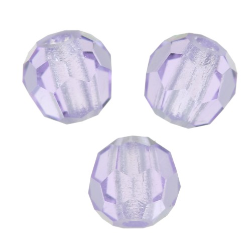 Perles rondes facettées Preciosa - Round Bead 3 mm - Violet x20