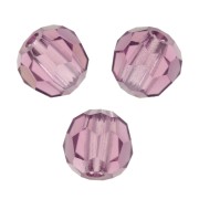Perles rondes facettées Preciosa - Round Bead 3 mm - Amethyst x20|raw }}