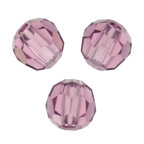 Perles rondes facettées Preciosa - Round Bead 3 mm - Amethyst x20