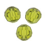 Perles rondes facettées Preciosa - Round Bead 3 mm - Olivine x20