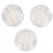 Perles rondes facettées Preciosa - Round Bead 5 mm - White Opal x15|raw }}