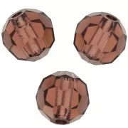Perles rondes facettées Preciosa - Round Bead 5 mm - Light Burgundy x15
