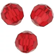 Perles rondes facettées Preciosa - Round Bead 5 mm - Light Siam x15