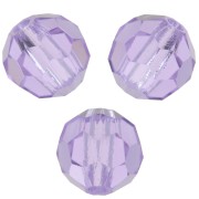 Perles rondes facettées Preciosa - Round Bead 5 mm - Violet x15