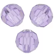 Perles rondes facettées Preciosa - Round Bead 5 mm - Violet x15